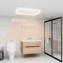 Radiateur de plafond infrarouge Jollytherm avec éclairage LED différentes tailles, radiateur design, matériau du radiateur : aluminium
