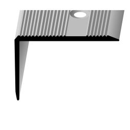 Nez de marche en alu anodisé couleur argent PARKETTFREUND PF 228 avec vis et chevilles, barre jusuq'à 2 m de long