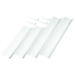 ACO Therm 3.0 Profilé de raccordement d'isolation pour fenêtres de cave set de quatre pièces, y compris les raccords d'angle, convient pour une épaisseur d'isolation jusqu'à 140 mm, surface purement bleue