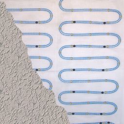 Système de chauffage mural Jollytherm Aqua-Wand à eau chaude kit de base épaisseur d'environ 8 mm, pour pose sur surfaces murales existantes, tapis prêt à raccorder à dérouler, adapté sous enduit minéral