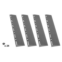 florco dalle de terrasse click set partie latérale PVC gris contenu: 4 pièces, évitement de risque de chute