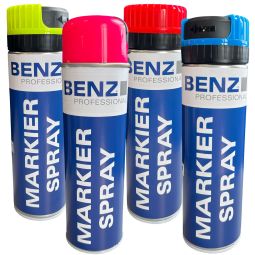BENZ PROFESSIONAL Peinture de marquage en aérosol Différentes couleurs