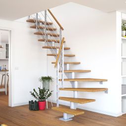 Escalier modulaire DOLLE Hamburg, incl. garde-corps design à une seule face Composez vous-même votre escalier