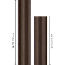 Panneau acoustique bois FibroTech BASIC/PROFF Smoked Oak panneau intérieur mural absorbant le son, décoratif