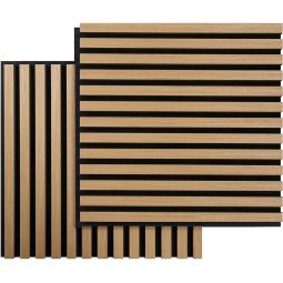 Panneau acoustique mural FibroTech SQUARE Light Oak Panneau tasseau en bois mural/plafond, insonorisant, 520x520x22 mm