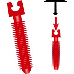 Chevilles en plastique pour profils en T, Parkettfreund pour profile en T  290, 291, 293 und 295