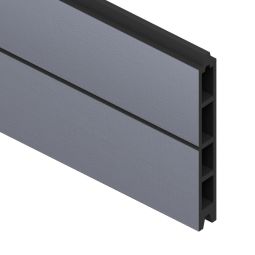 Panneau brise-vue composite, lame simple, TraumGarten SYSTEM WPC anthracite dimensions (Lxlxh): 178,3x16x2,1cm, raccourcissable