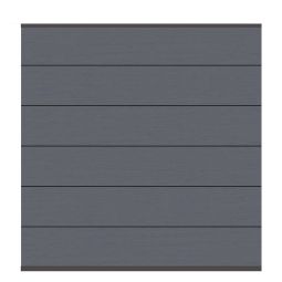 Panneau brise-vue composite, TraumGarten SYSTEM WPC XL anthracite, profil anthracite dimensions (Lxh): 178x183cm, kit de 6 lames simples et 2 profils de finitions