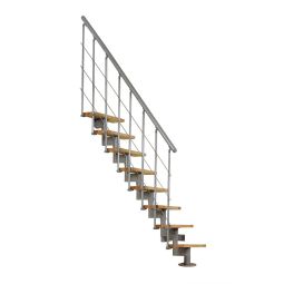 Escalier compact Minka STYLE hêtre droit jusqu'hauteur entre étages max. 304 cm