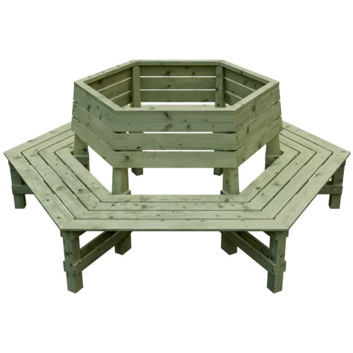 Bank rond d'arbre en bois 2