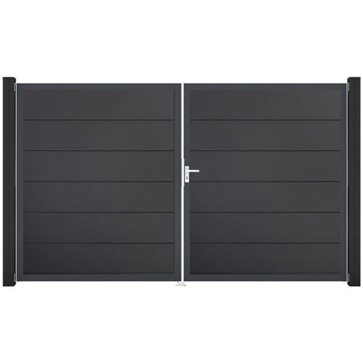 Portail double GroJa BasicLine PVC 2