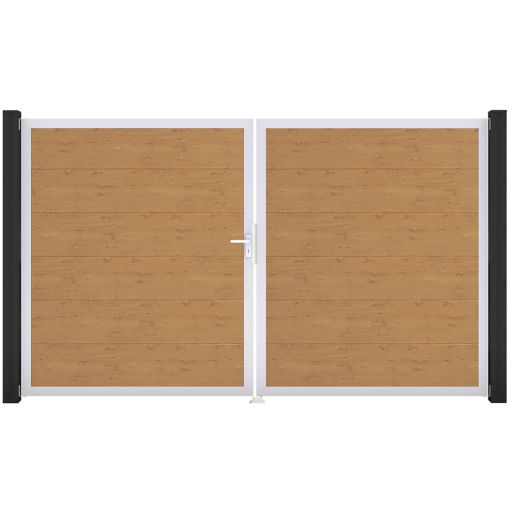 Portail double GroJa BasicLine PVC 2