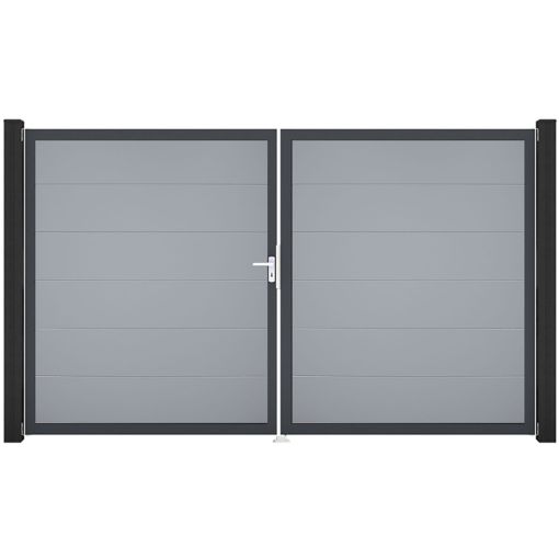 Portail double GroJa BasicLine PVC 2