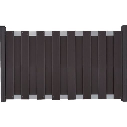 Clôture de jardin anthracite traverse 2