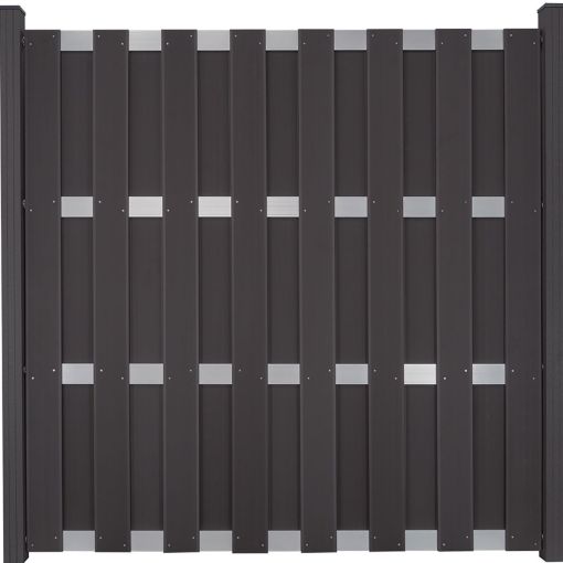 Clôture préfabriquée GroJa anthracite/argent, protection 2