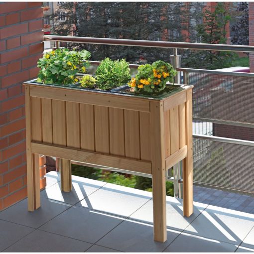 Bac à fleurs en bois 2
