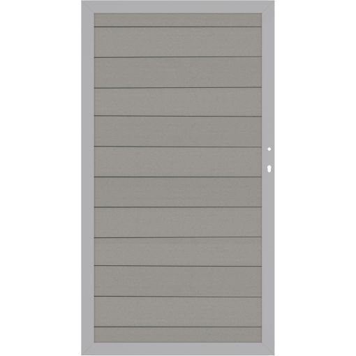 Portail jardin bois composite gris, 2