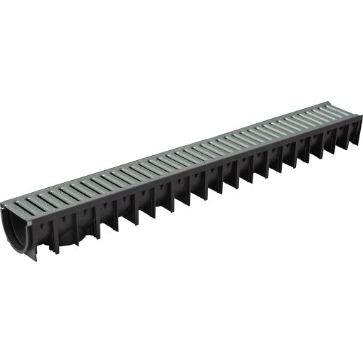 Caniveau extérieur Wellker noir avec 2