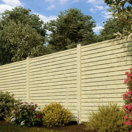 Clôture brise-vue à lames à 2