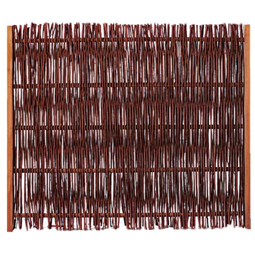 Clôture brise-vue en osier tressé 2