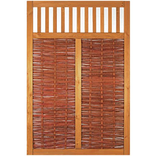 Clôture brise-vue en osier tressé 2