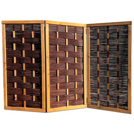Paravent en osier 3 volets 2