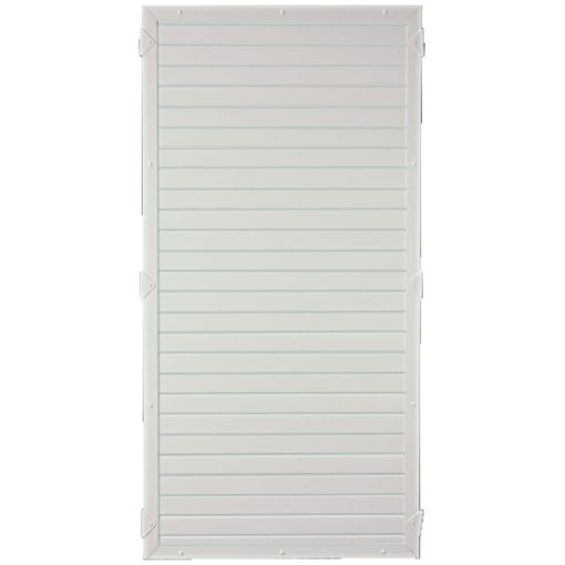 Clôture brise-vue à lames blanche 2