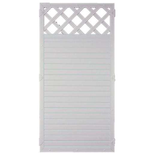 Clôture brise-vue à lames blanche 2