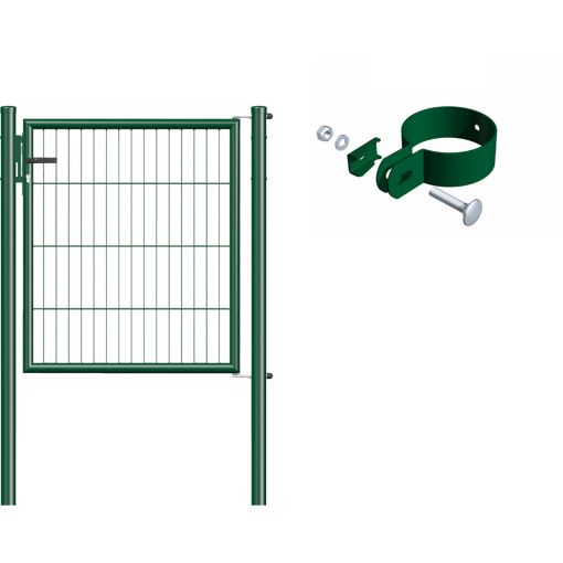 Portillon grillagé en kit vert 2