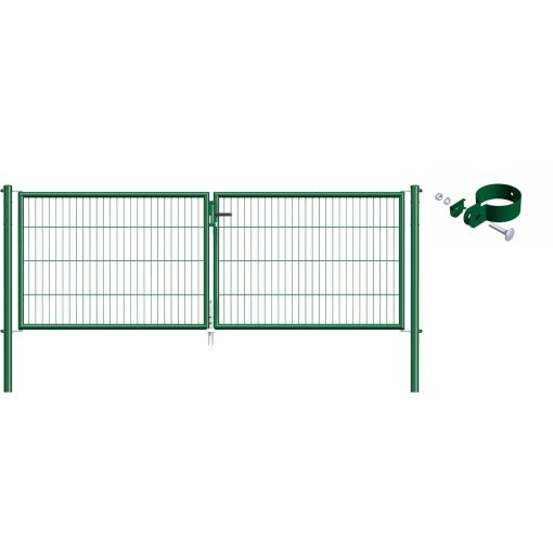 Portillon grillagé en kit vert 2