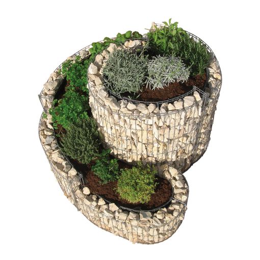 Petite spirale d'herbes bellissa gabion 2