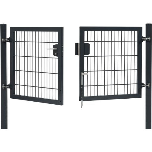 Portillon grille anthracite foncé à 2