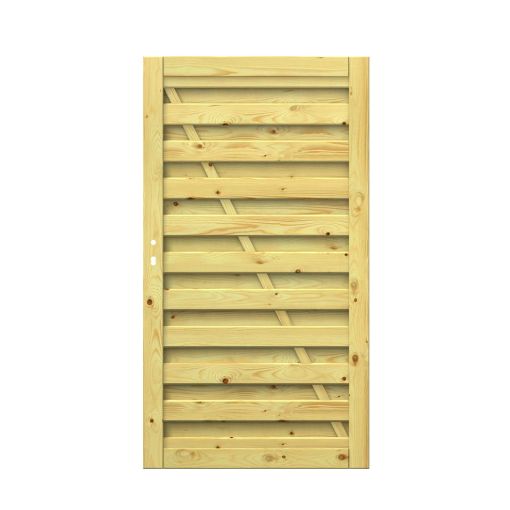 Portail bois pour panneau brise-vue 2