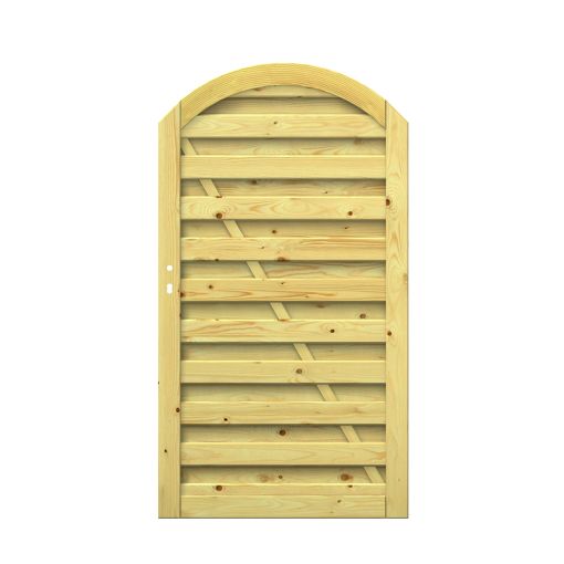 Portail bois pour panneau brise-vue 2