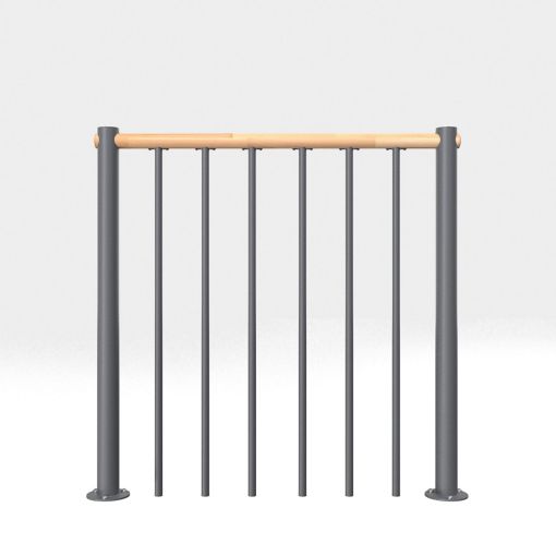 Minka balustrade grise avec barres 2