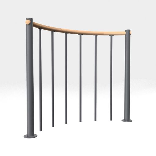 Minka balustrade grise avec barres 2