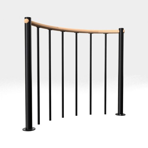 Minka balustrade noire avec barres 2
