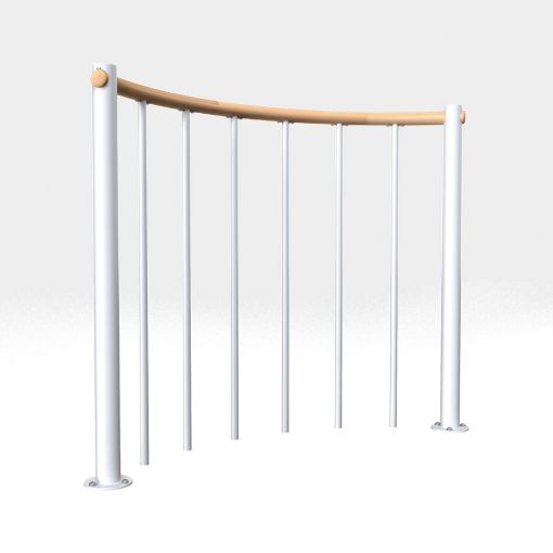 Minka Garde-corps blanc rond à 2