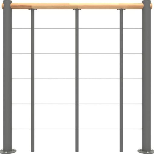 Minka Garde-corps gris avec barreaux 2