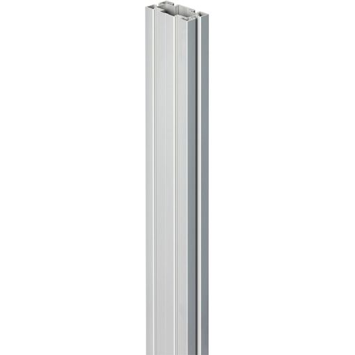 Poteau clôture argent anodisé, grillage 2