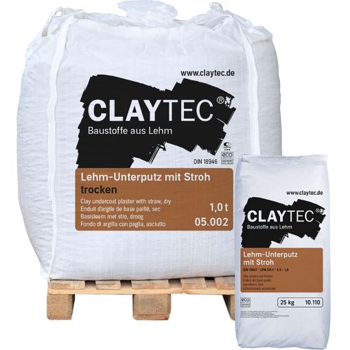 ClayTec Sous-enduit d'argile avec paille, 2