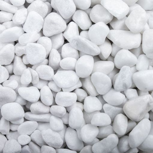 Gravillons Blanc neige tambouriné 2