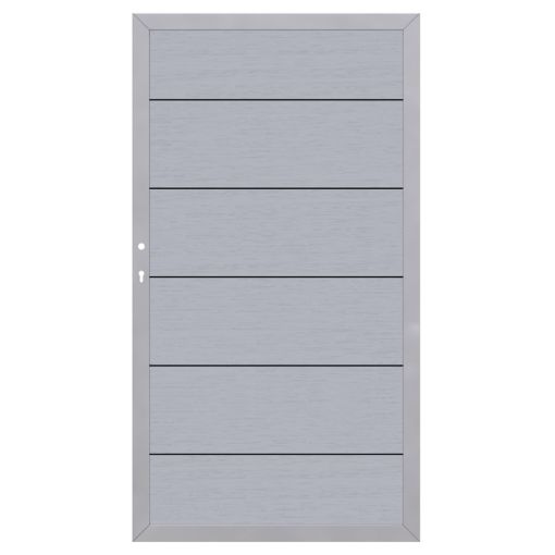 Portail jardin bois composite gris, 2