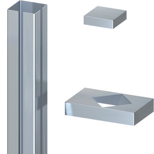Habillage inox pour poteau d'angle 2