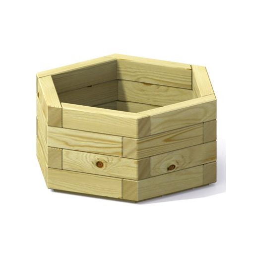 Bac hexagone bois résineux TraumGarten 2