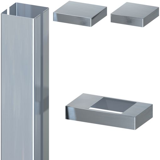 Habillage inox pour poteau, TraumGarten 2
