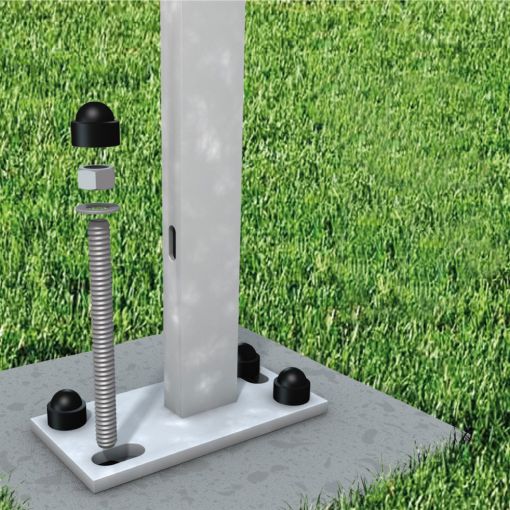 Kit fixation pour poteau à 2