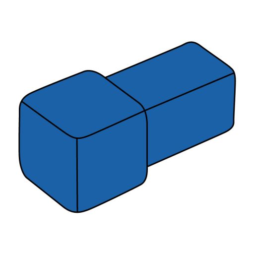 BLANKE Pièce d'angle CUBELINE acier 2