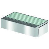 Couvercle en verre ACO avec caisson de ventilation et élément de rehausse à 4 côtés
