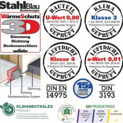 Escalier escamotable métal Wellhöfer StahlBlau 6